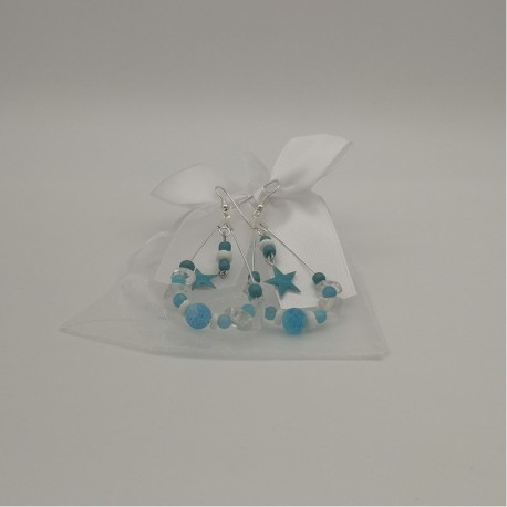 Boucle-d'oreilles au pastel clair création les deux fées maison