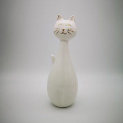figurine chat GM blanc et or faye