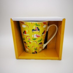 mug jaune collection chat pop