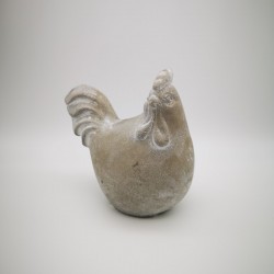 figurine poule en pierre